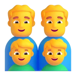 Familie: Mann, Mann, Junge und Junge-Emoji auf Microsoft