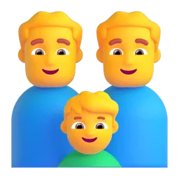Family: Man, Man, Boy emoji on Microsoft