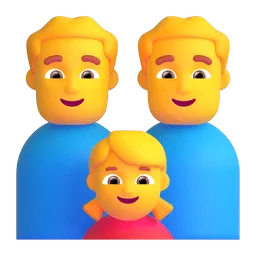 Family: Man, Man, Girl emoji on Microsoft