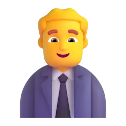 Emoji Pekerja pejabat lelaki pada Microsoft
