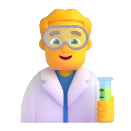 Man Scientist emoji on Microsoft