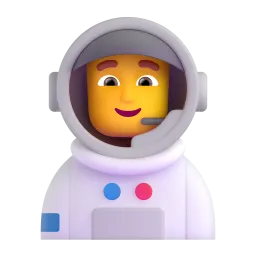 Man Astronaut emoji on Microsoft