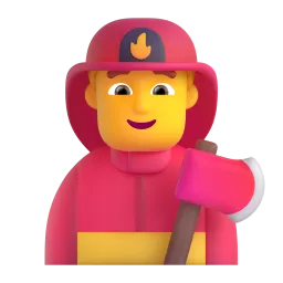 Man Firefighter emoji on Microsoft