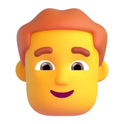 Man: Red Hair emoji on Microsoft