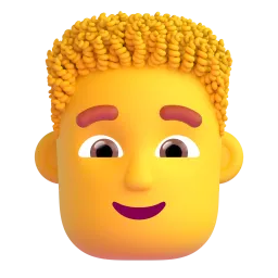 Emoji Uomo: capelli ricci su Microsoft