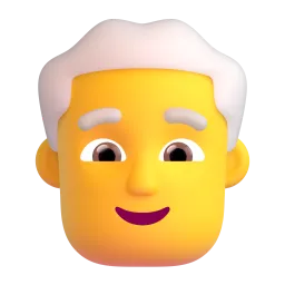 Mann: weißes Haar-Emoji auf Microsoft