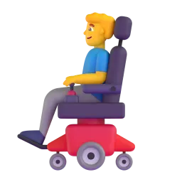 Man in Motorized Wheelchair emoji on Microsoft