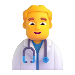Man Health Worker emoji on Microsoft