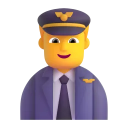 Emoji Pilota uomo su Microsoft