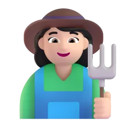 Emoji Contadina: carnagione chiara su Microsoft