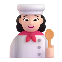 Woman Cook: Light Skin Tone emoji on Microsoft