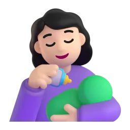 Emoji Wanita menyusui bayi: warna kulit cerah di Microsoft
