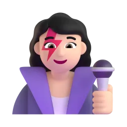Emoji Chanteuse : peau claire sur Microsoft