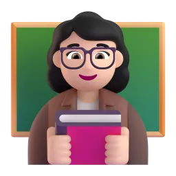 Emoji Enseignante : peau claire sur Microsoft