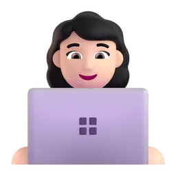 Woman Technologist: Light Skin Tone emoji on Microsoft