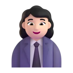 Kantoormedewerkster: lichte huidskleur-emoji op Microsoft