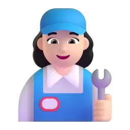 אימוג'י מכונאית: גוון עור בהיר ב-Microsoft
