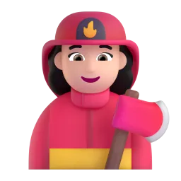 Woman Firefighter: Light Skin Tone emoji on Microsoft