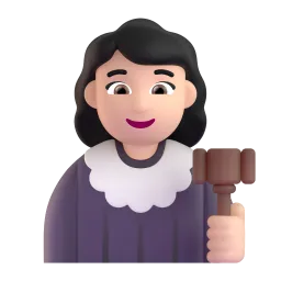 อีโมจิ ผู้พิพากษาหญิง: โทนผิวสีขาว บน Microsoft