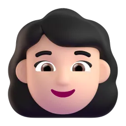 Woman: Light Skin Tone emoji on Microsoft