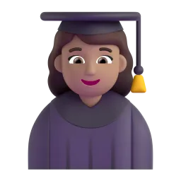 Woman Student: Medium-Light Skin Tone emoji on Microsoft