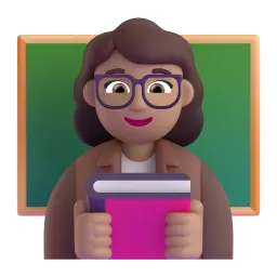 Woman Teacher: Medium-Light Skin Tone emoji on Microsoft