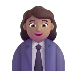 อีโมจิ พนักงานบริษัทหญิง: โทนผิวสีขาวเหลือง บน Microsoft