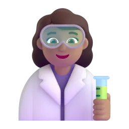 Emoji Cientista mulher: pele morena clara no Microsoft