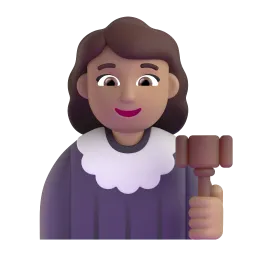 Emoji Hakim wanita: warna kulit cerah-sedang di Microsoft