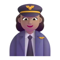 Woman Pilot: Medium-Light Skin Tone emoji on Microsoft