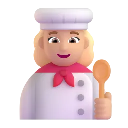 Woman Cook: Medium Skin Tone emoji on Microsoft
