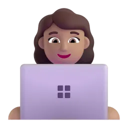 Emoji Tecnóloga: pele morena no Microsoft