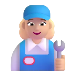 Woman Mechanic: Medium Skin Tone emoji on Microsoft