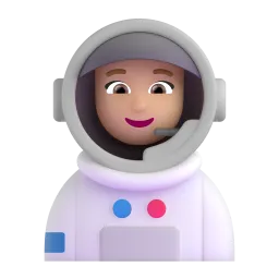 Emoji Astronauta donna: carnagione olivastra su Microsoft