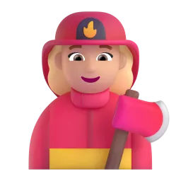 Emoji Ahli bomba wanita: ton kulit sederhana pada Microsoft