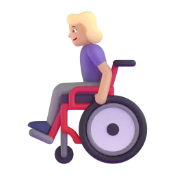 Emoji Wanita dengan kursi roda manual: warna kulit sedang di Microsoft