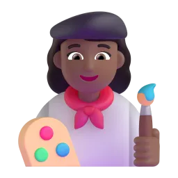 Künstlerin: mitteldunkle Hautfarbe-Emoji auf Microsoft