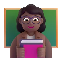Woman Teacher: Medium-Dark Skin Tone emoji on Microsoft