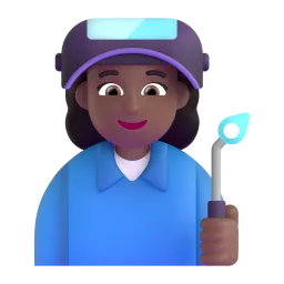 Emoji Operaia: carnagione abbastanza scura su Microsoft