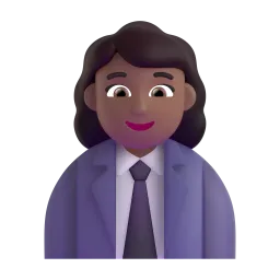 Woman Office Worker: Medium-Dark Skin Tone emoji on Microsoft