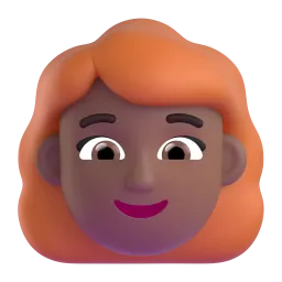 Woman: Medium-Dark Skin Tone, Red Hair emoji on Microsoft