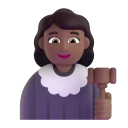 Woman Judge: Medium-Dark Skin Tone emoji on Microsoft