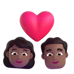 อีโมจิ คู่รัก: ผู้หญิง ผู้ชาย และ โทนผิวสีแทน บน Microsoft