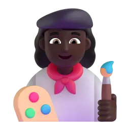 Woman Artist: Dark Skin Tone emoji on Microsoft