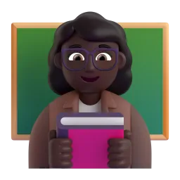 Emoji Enseignante : peau foncée sur Microsoft