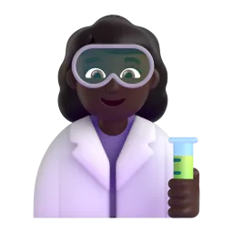 Woman Scientist: Dark Skin Tone emoji on Microsoft