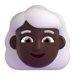 Emoji Donna: carnagione scura e capelli bianchi su Microsoft