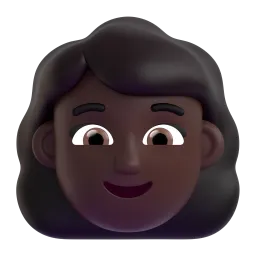 Microsoft üzerinde Kadın: koyu cilt tonu emojisi