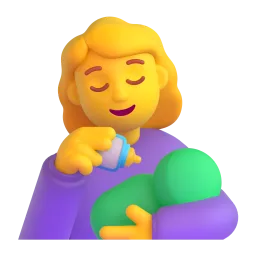 Woman Feeding Baby emoji on Microsoft