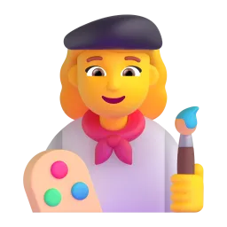 Emoji Pelukis wanita pada Microsoft